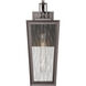 Madison 1 Light 17.63 inch Bronze Outdoor Sconce in Waterglass