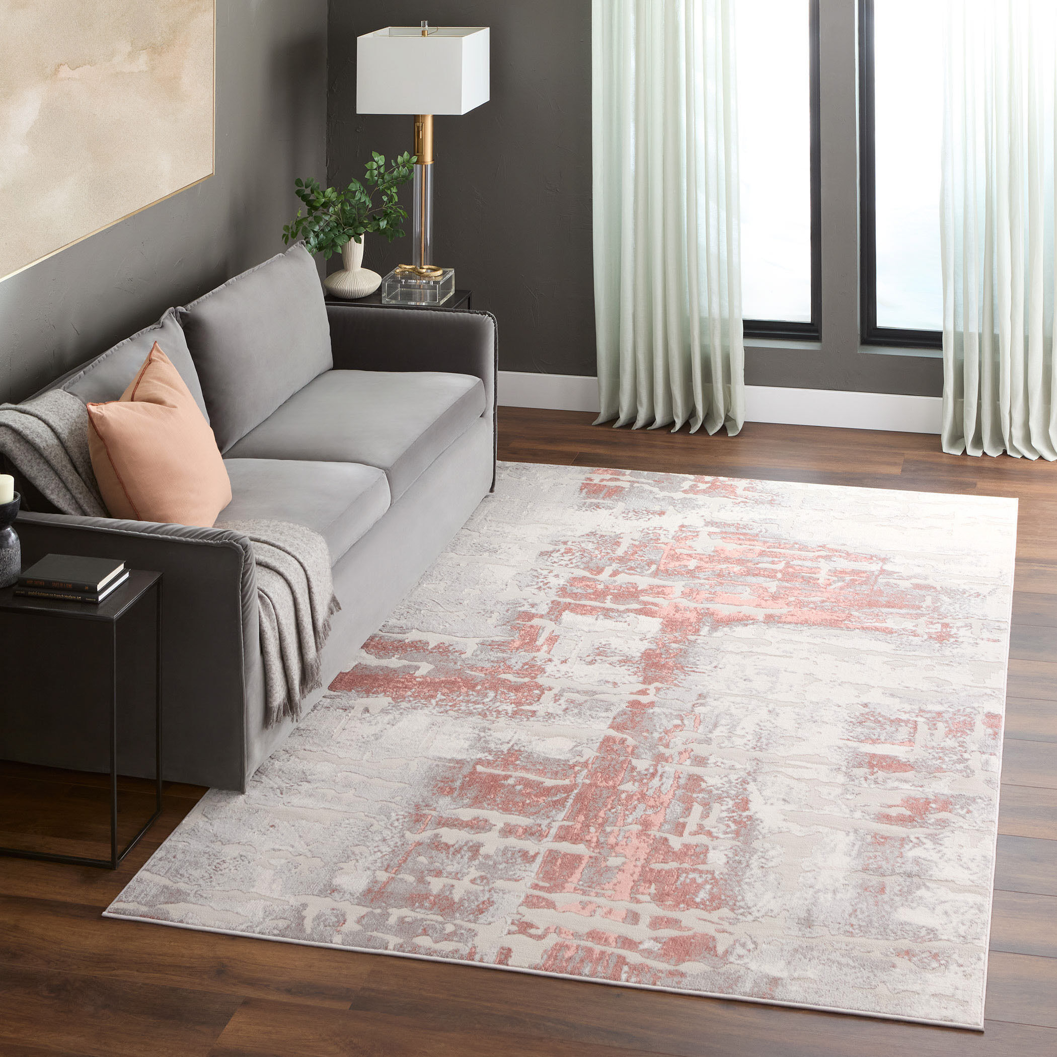 Betsi 130 X 94 inch Pink Rug in 8 x 11