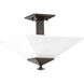 Clifton Heights 2 Light 12.75 inch Antique Bronze Semi-Flush Mount Ceiling Light