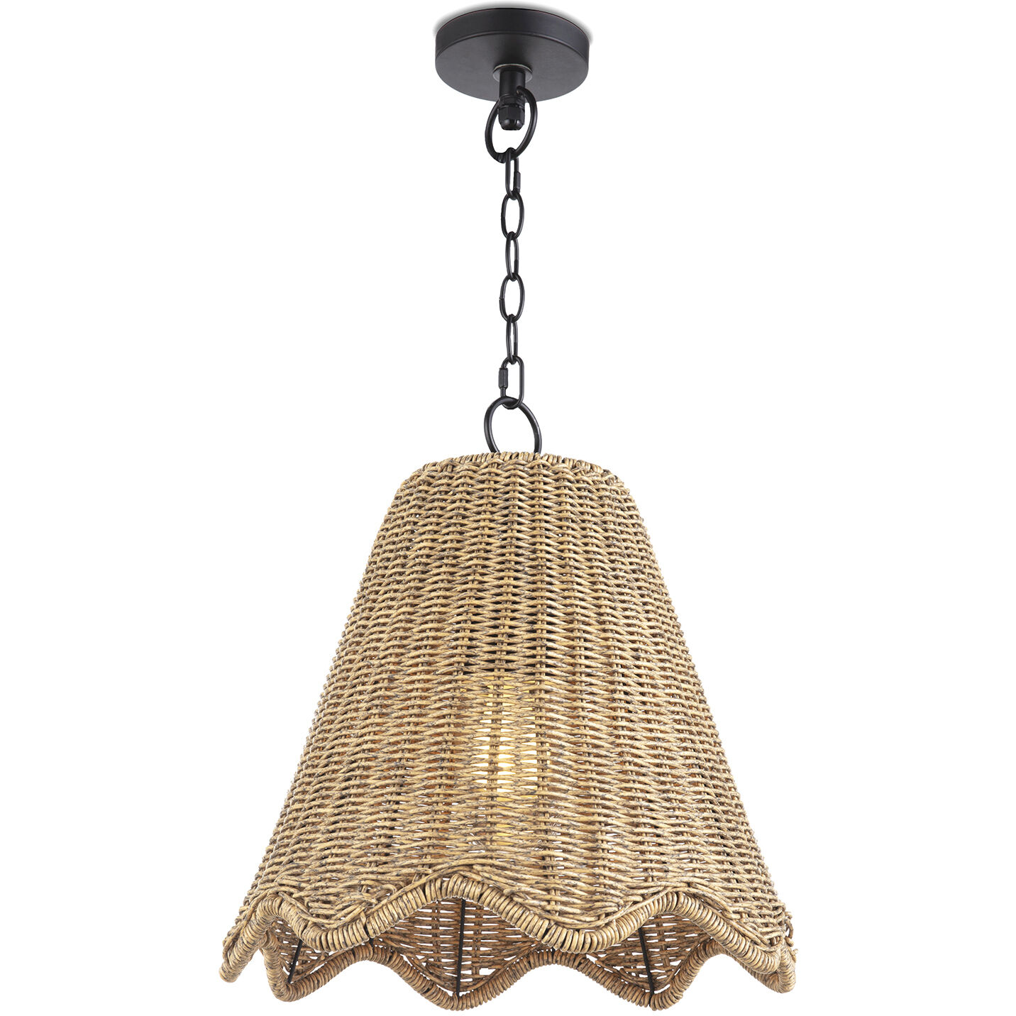 Summer 1 Light 16 inch Natural Outdoor Pendant, Small