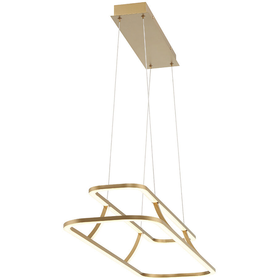 Cadoux Linear Chandelier Ceiling Light in Gold