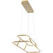 Cadoux Linear Chandelier Ceiling Light in Gold