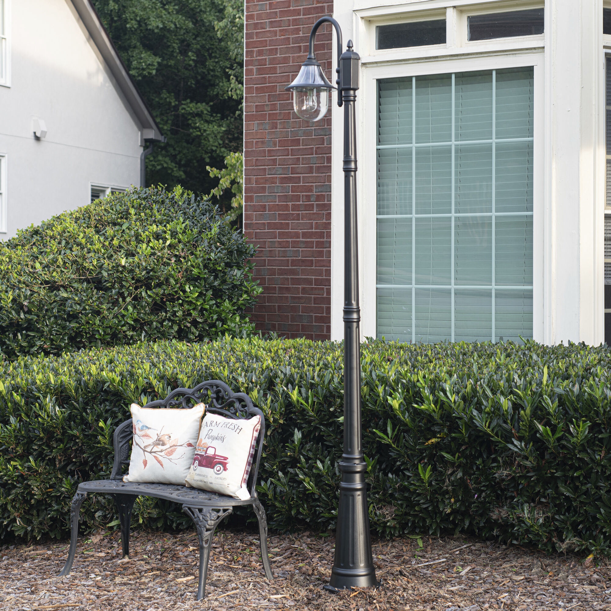 Orion 1 Light 94.63 inch Black Post Light, Solar