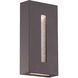 Tao LED 12 inch Bronze Outdoor Wall Light, dweLED