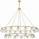 Aragon 30 Light 60 inch Soft Brass Chandelier Ceiling Light