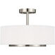 Nance 2 Light 16.25 inch Brushed Nickel Convertible Pendant Semi-Flush Ceiling Light