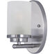 Corona 1 Light 6 inch Satin Nickel Bath Vanity Wall Light in Frosted