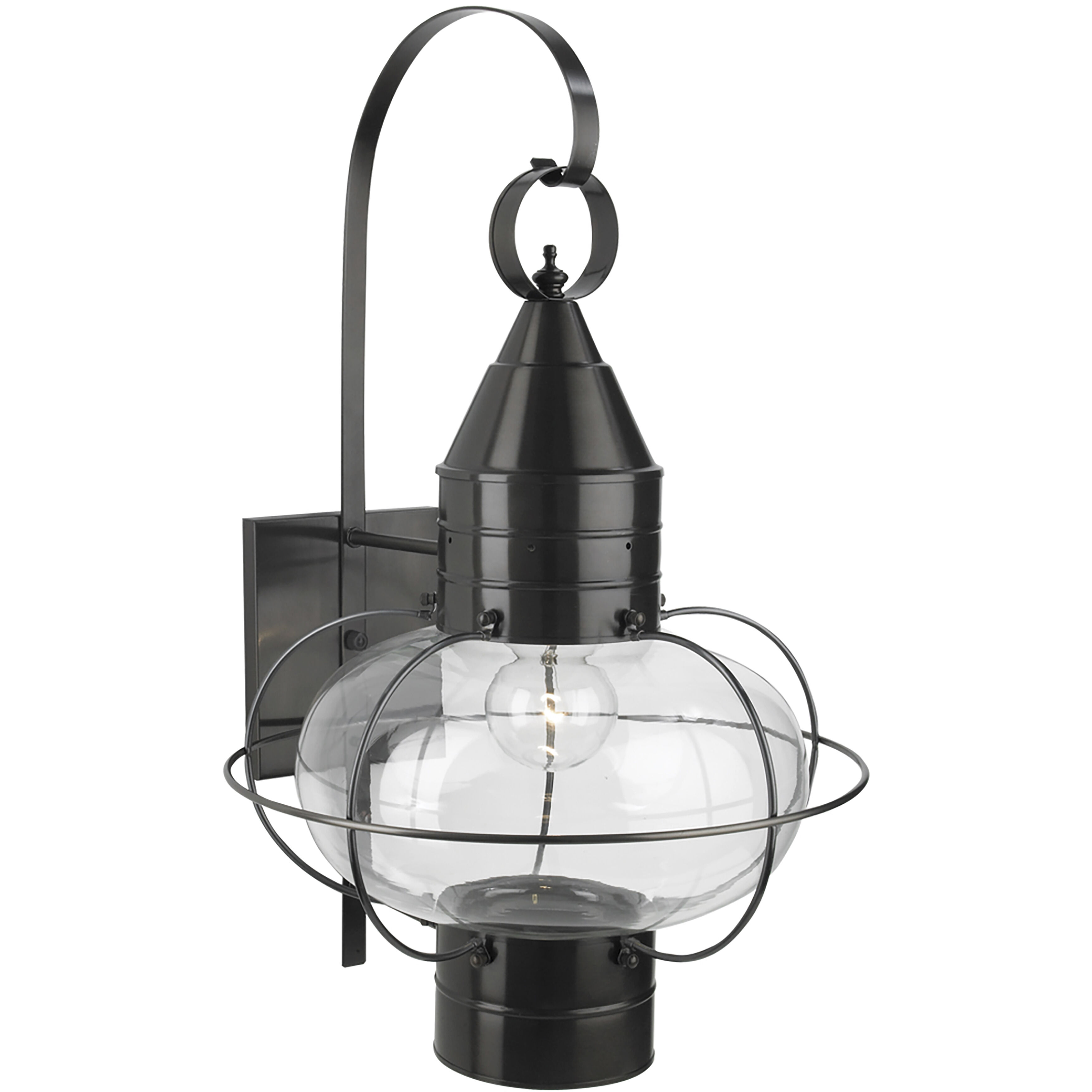 Classic Onion 1 Light 24 inch Black Outdoor Sconce
