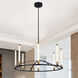 Infiniti 8 Light 32 inch Matte Black and Brass Chandelier Ceiling Light