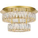 Monroe 17.7 inch Gold Flush Mount Ceiling Light