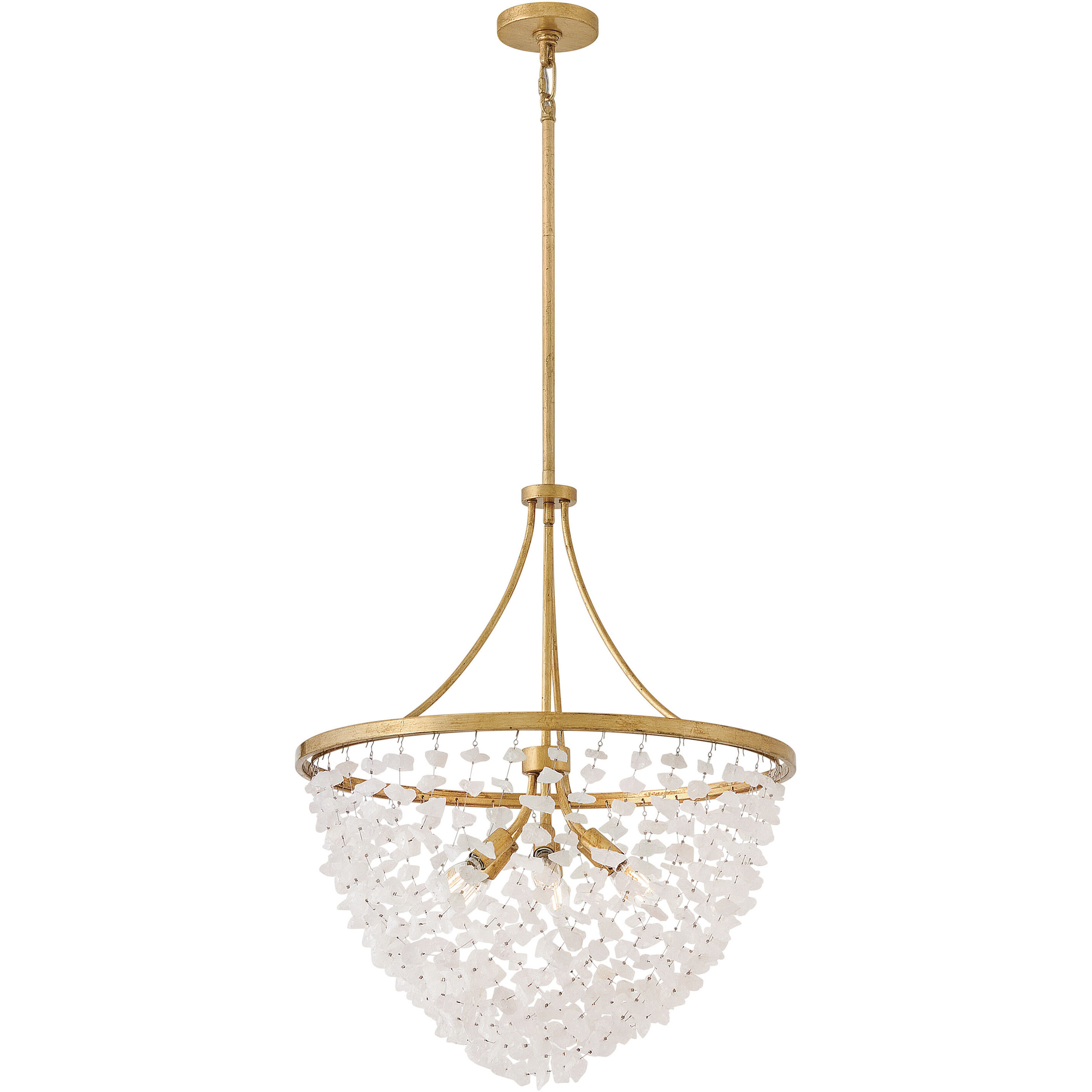 Myra 6 Light 24 inch Distressed Brass Chandelier Ceiling Light