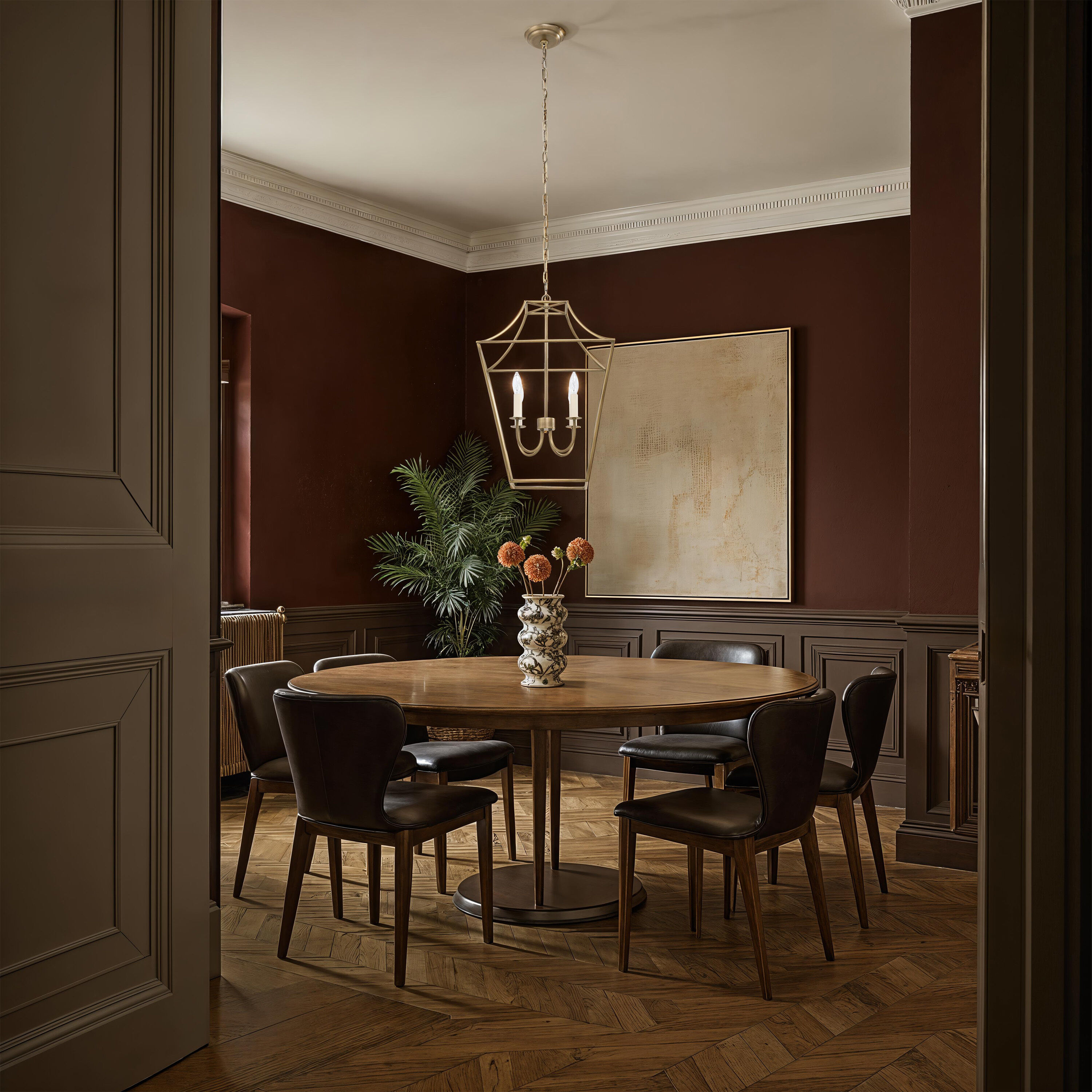 Versailles 4 Light 18 inch Dark Antique Brushed Brass Pendant Ceiling Light