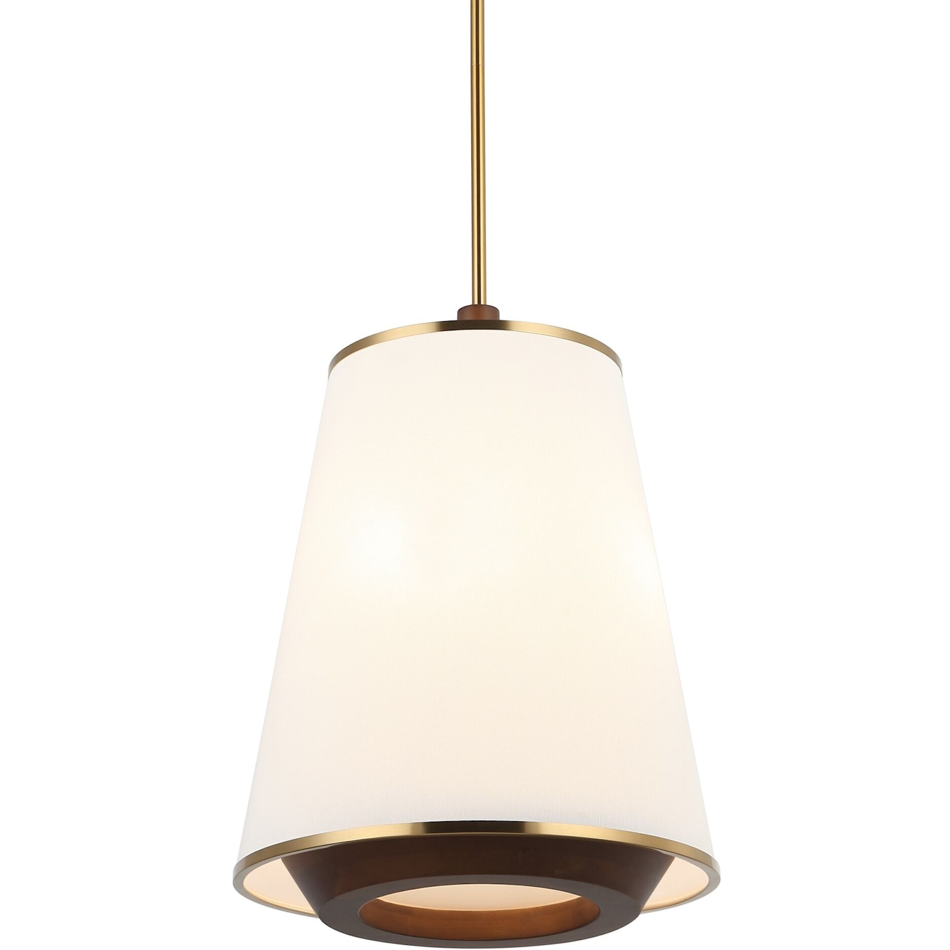 Desert Flyer 3 Light 16 inch Satin Brass with Medium Walnut Foyer Ceiling Light