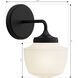 Cornwell 1 Light 6 inch Dark Matte Black Bath Sconce Wall Light