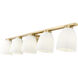 Naya 5 Light 40 inch Modern Gold Bath Vanity Light Wall Light