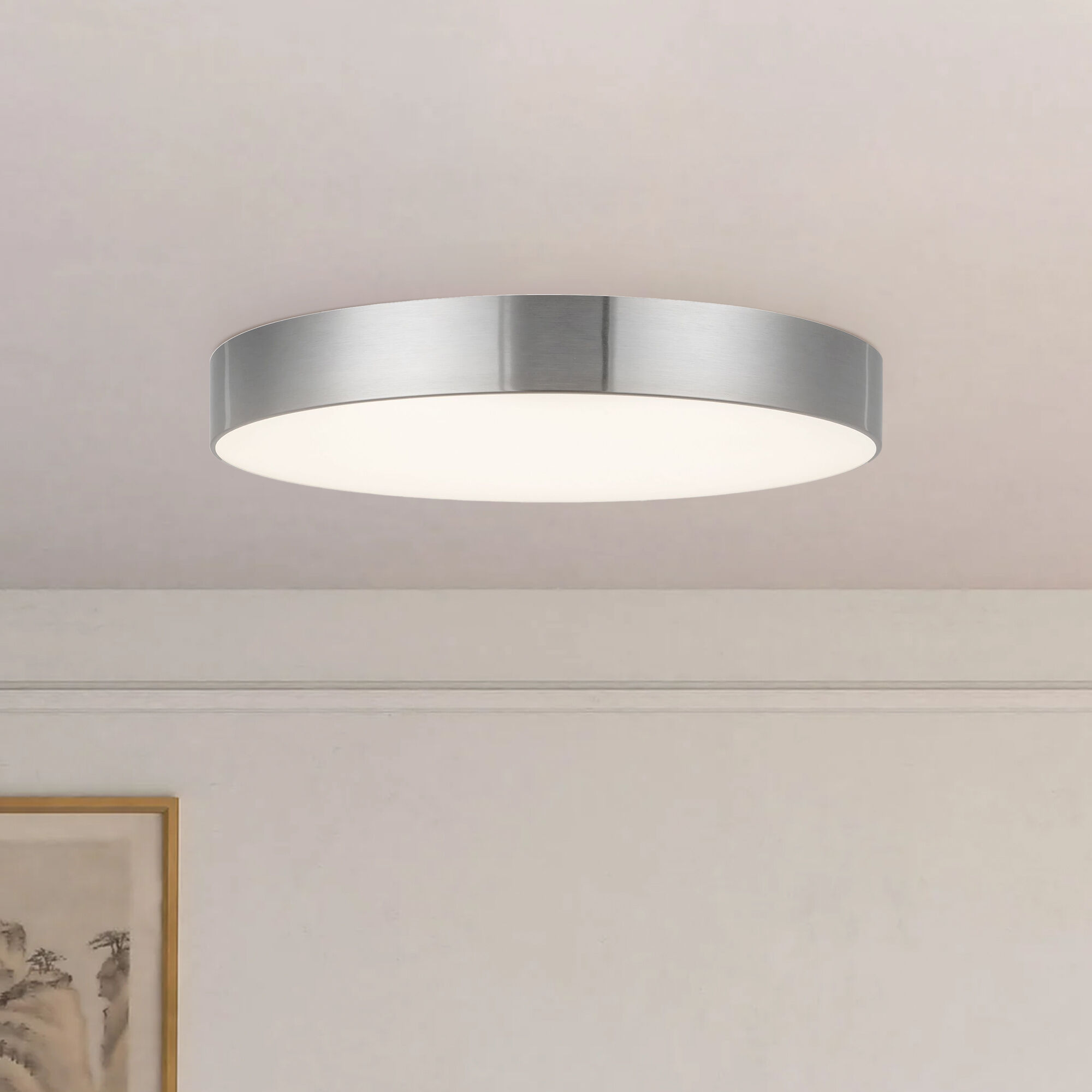 Musa 11.13 inch Brushed Nickel Flush Mount Ceiling Light
