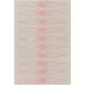 Solid Bold 90 X 60 inch Neutral and Pink Area Rug, Wool