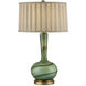 Lamartine 30.5 inch 150 watt Green and Antique Brass Table Lamp Portable Light