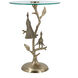 Anita 24 X 17.7 inch Gold and Clear Side Table