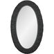 Athena 40.25 X 24.25 inch Matte Black with Black Seagrass Wall Mirror