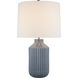 kate spade new york Braylen 29 inch 15 watt Polar Blue Crackle Ribbed Table Lamp Portable Light, Medium