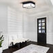 Bretton LED 12 inch Black Flush Mount Ceiling Light