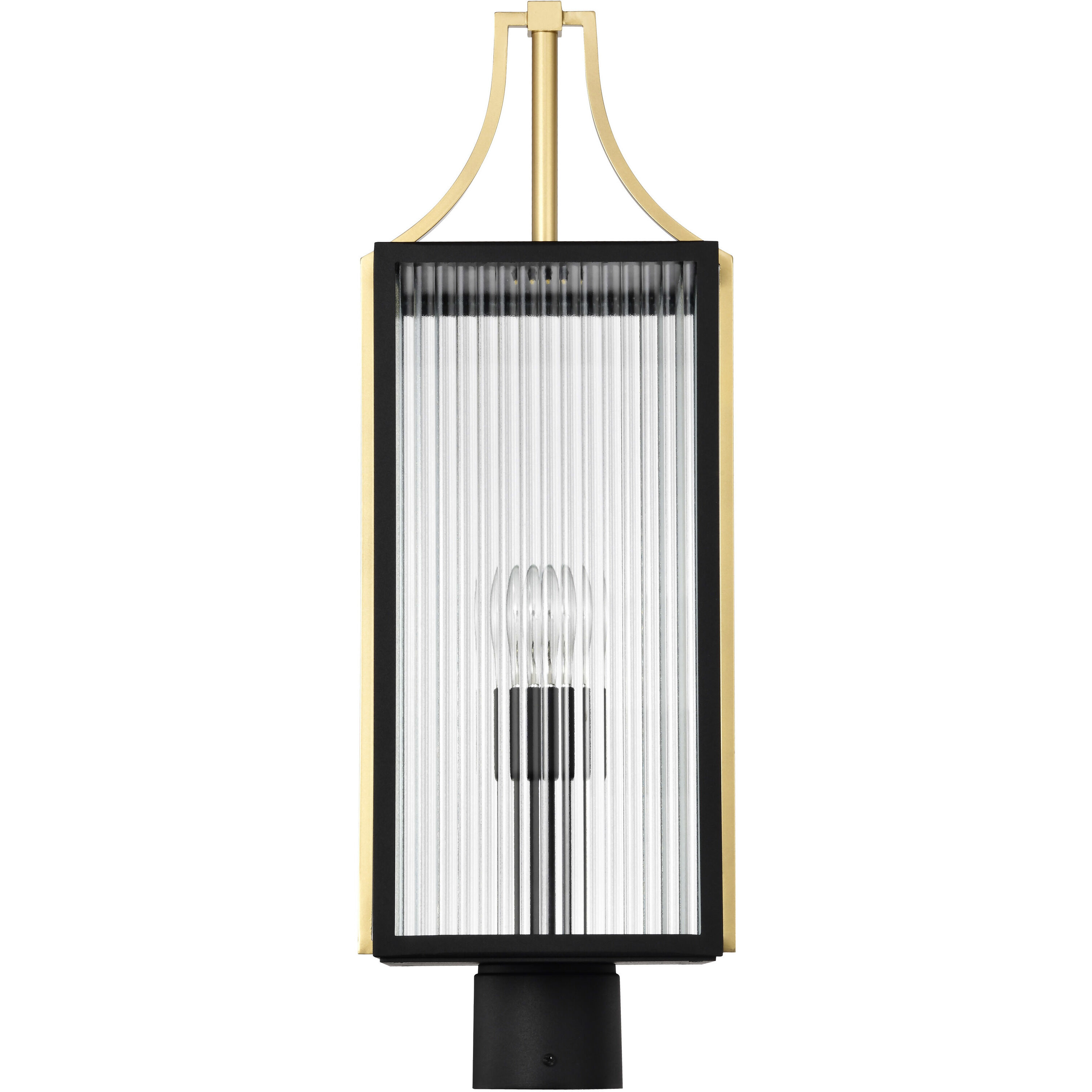 Holden 24.38 inch Black and Gold Outdoor Post Light