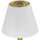 Saunter 16 inch 3 watt Polished Antique Brass Cordless Table Lamp Portable Light