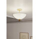 Elowen 3 Light 15 inch Legacy Brass Semi-Flush Mount Ceiling Light