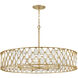 Estie 8 Light 38 inch Piastra Gold Interior Hanging Ceiling Light