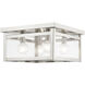 Milford 4 Light 11 inch Brushed Nickel Flush Mount Ceiling Light
