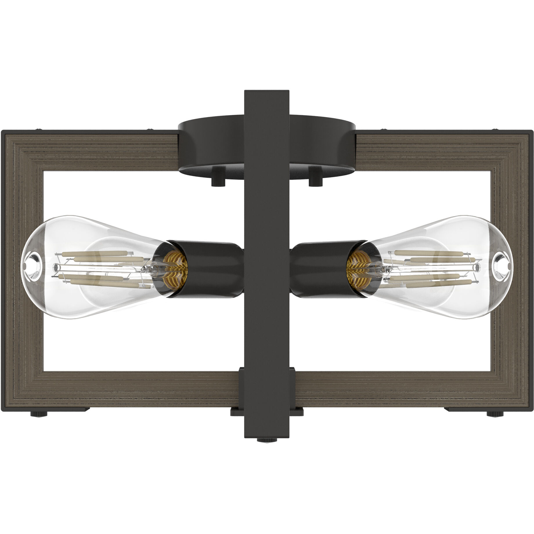 Woodburn 4 Light 8.5 inch Noble Bronze Flush Mount Ceiling Light