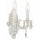 Paris Market Sconce Wall Light in Clear Swarovski Strass, Antique White