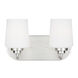 Windom 2 Light 12 inch Brushed Nickel Wall Bath Fixture Wall Light