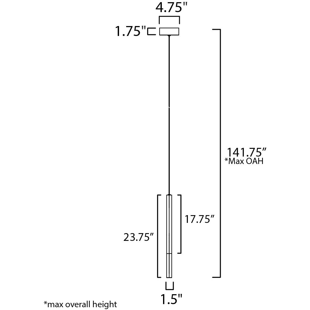 Diaphane LED 1.5 inch Gold Single Pendant Ceiling Light