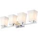 Darcy 4 Light 28 inch Chrome Vanity Wall Light