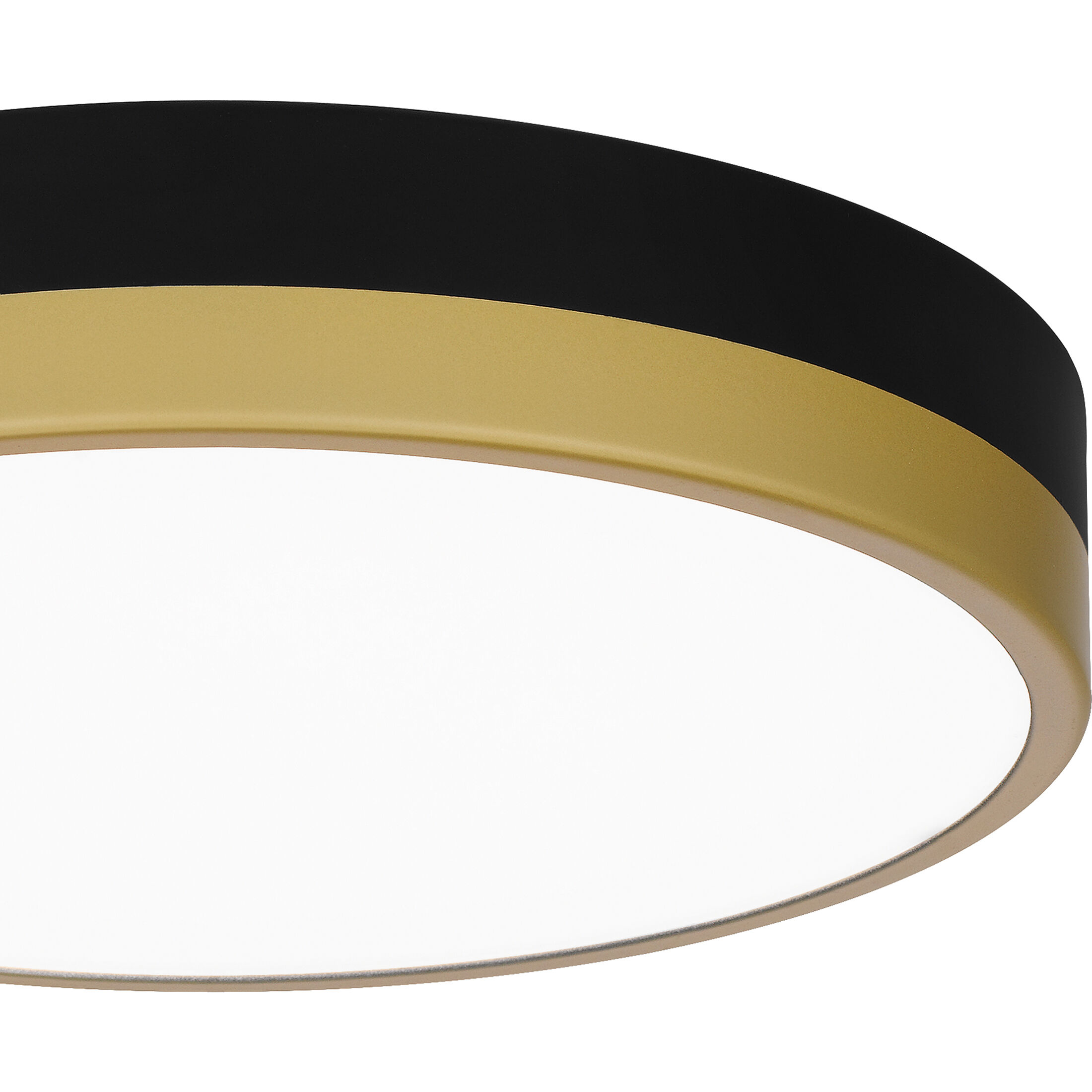 Weldin LED 11 inch Matte Black Gold Flush Mount Ceiling Light