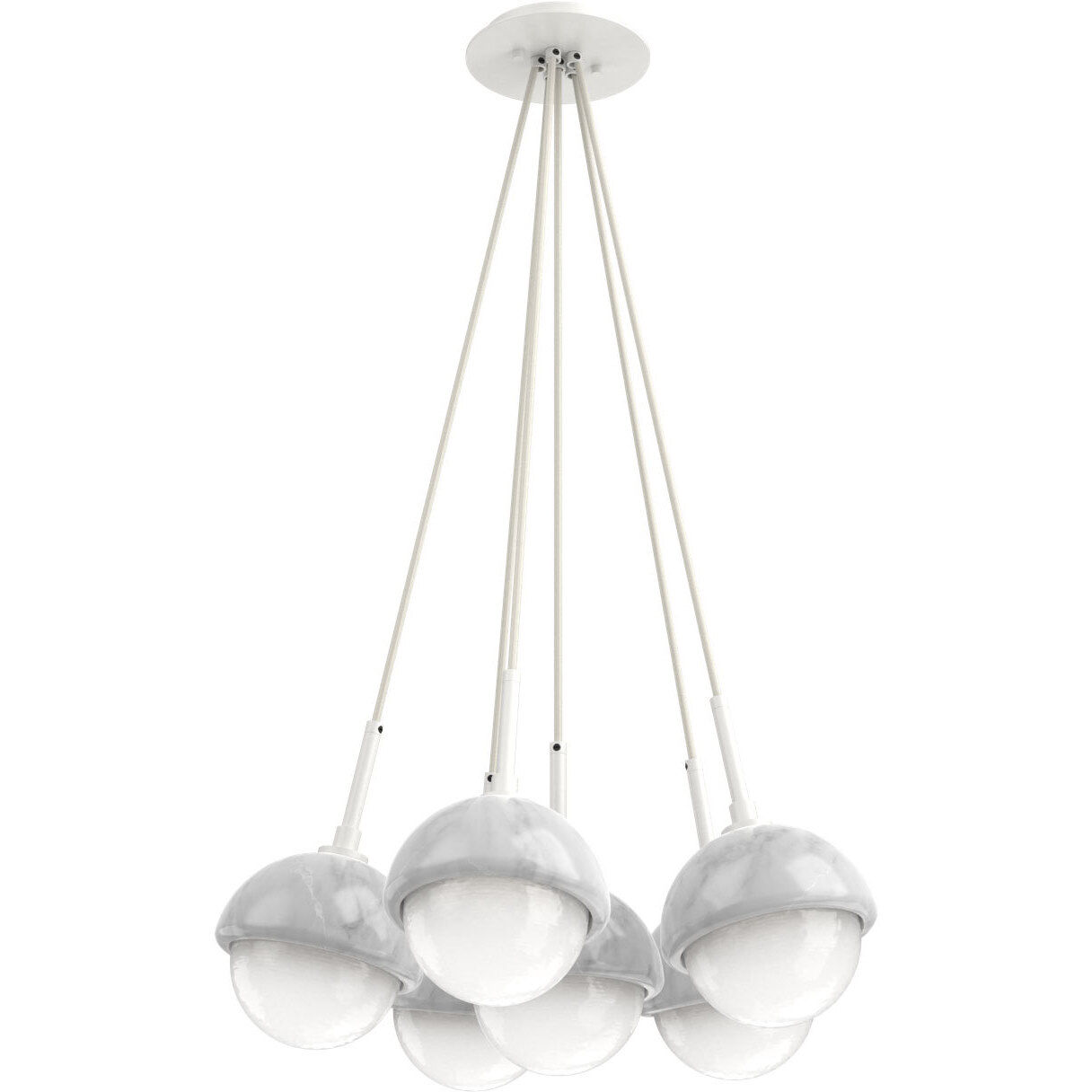 Cabochon 6 Light 18.50 inch Pendant