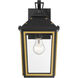 Hawkins Wall Sconce Wall Light in Matte Black and Textured Gold