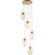 Meteo LED LED Novel Brass Chandelier Ceiling Light, Round Multi-Pendant