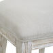 Idris 38 inch Whitewashed and White Fabric Counter Stool