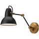 Alora Mood Felix Wall/Ceiling Light Wall Light in Aged Gold and Matte Black