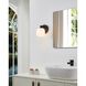 Valentina 1 Light 6.25 inch Matte Black Vanity Light Wall Light