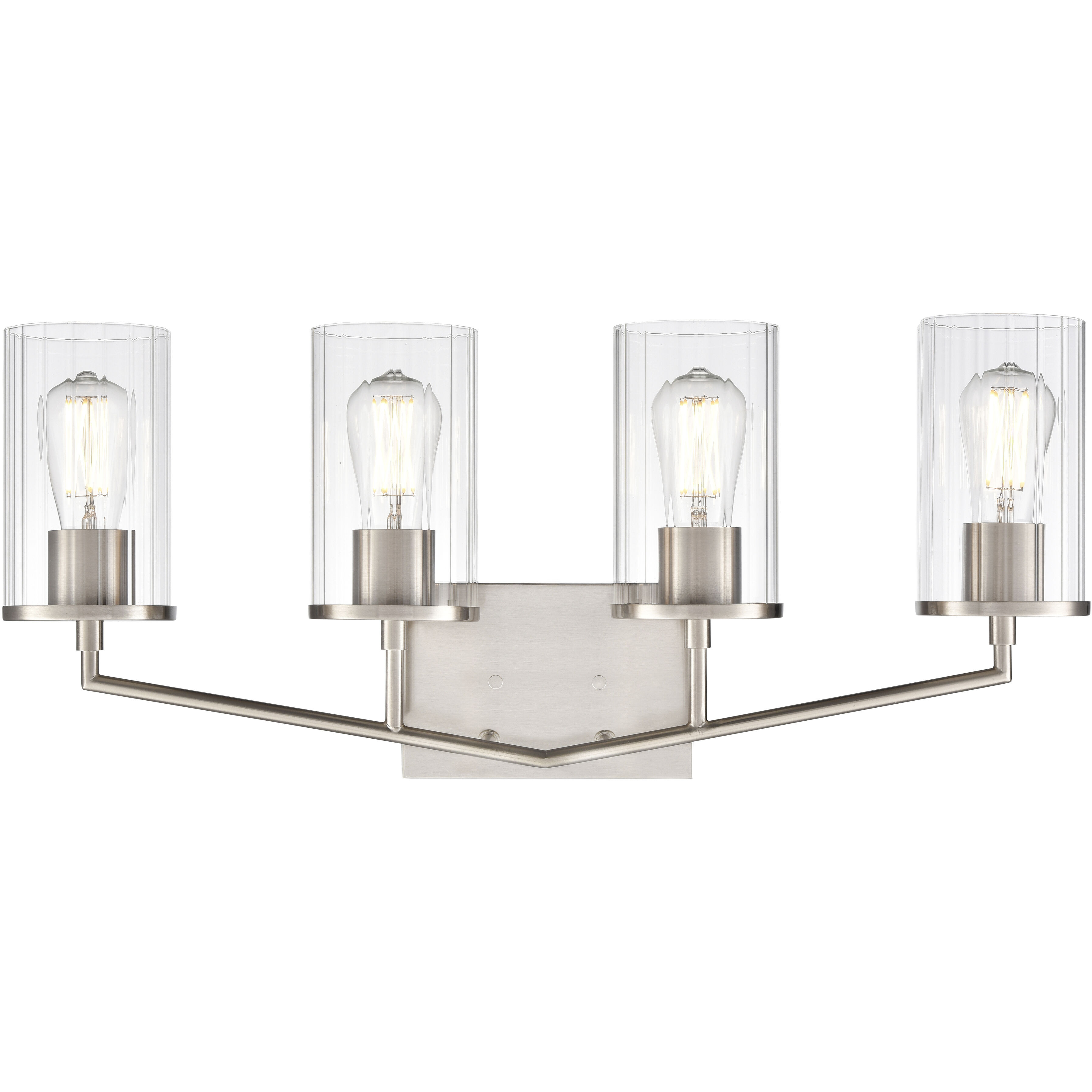 Beverlly 4 Light 28 inch Brushed Nickel Bathroom Vanity Light Wall Light