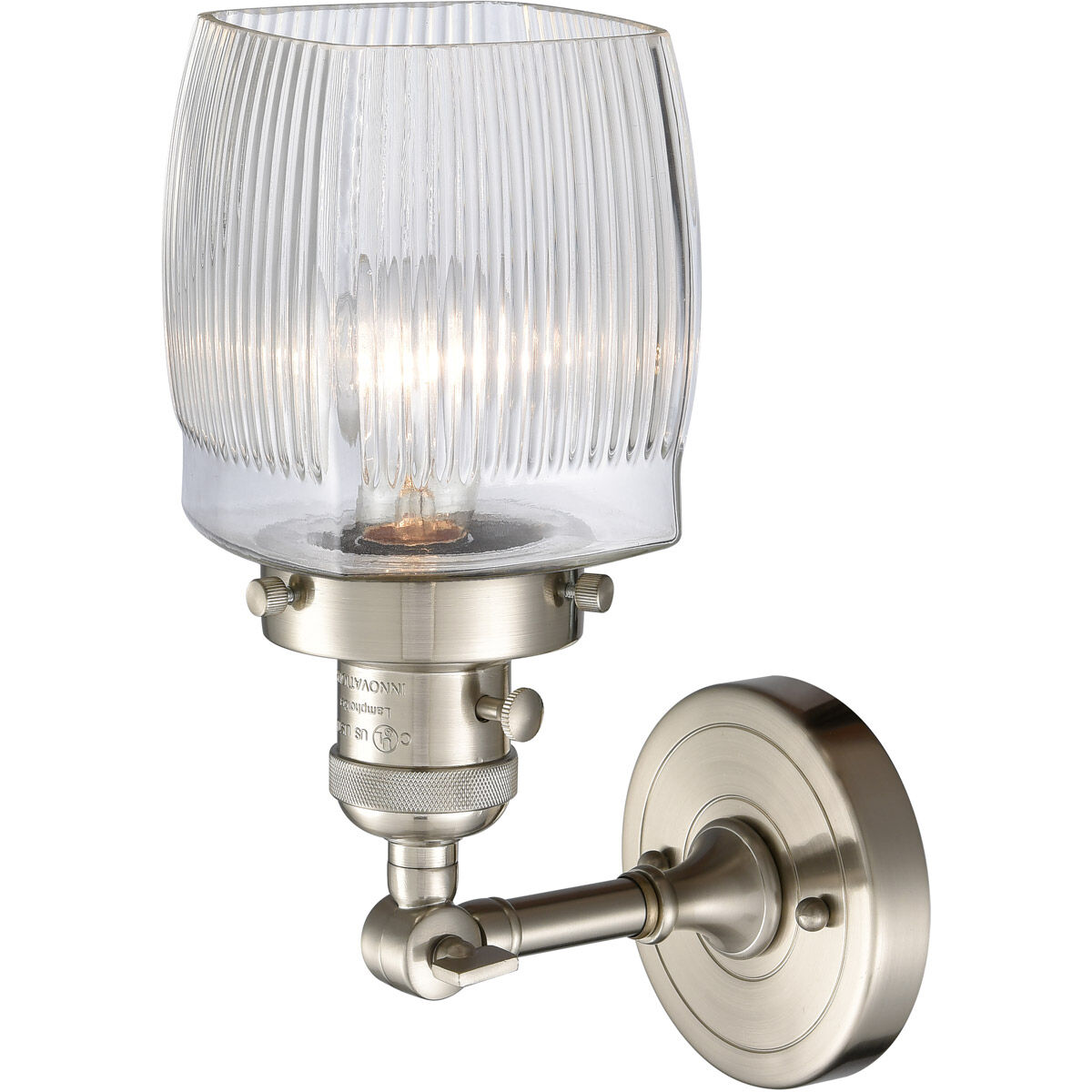 Franklin Restoration Colton 1 Light 6 inch Brushed Satin Nickel Sconce Wall Light, Franklin Restoration