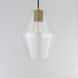 Geode 1 Light 8.7 inch Natural Aged Brass Mini Pendant Ceiling Light