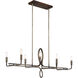 Yorkville 8 Light 42 inch Aged Darkwood/Silver Patina Island Light Ceiling Light