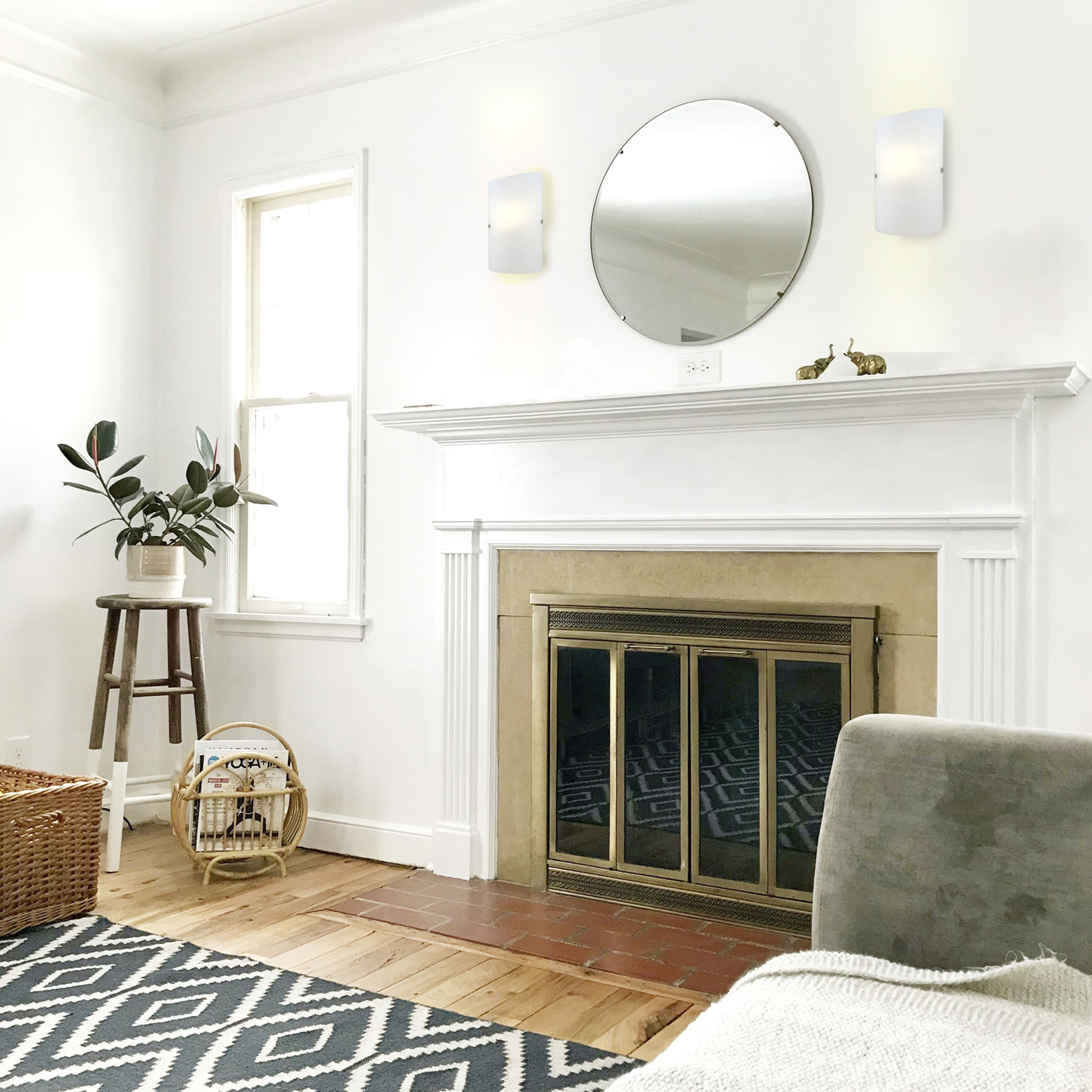 Troy 3 1 Light 7.1 inch Matte Nickel Wall Sconce Wall Light