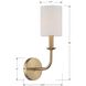 Bailey Sconce Wall Light in Aged Brass