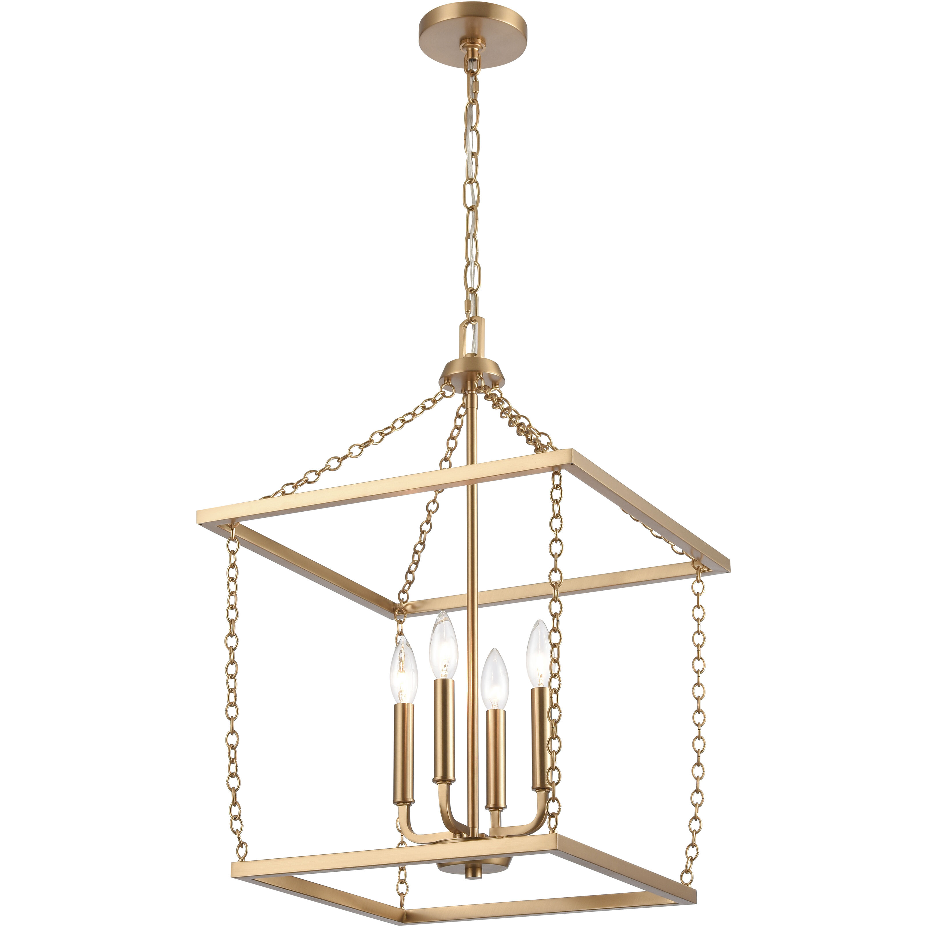 Emmett 4 Light 17 inch Brushed Gold Pendant Ceiling Light